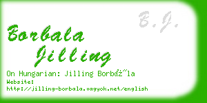 borbala jilling business card